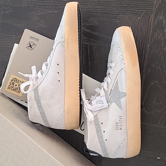 NWT Golden Goose Midstar Wingtip Sneakers with Swarovski Crystals - Picture 6 of 13